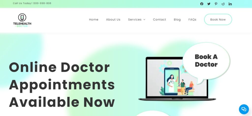 telehealth dr website home page